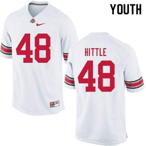 NCAA Ohio State Buckeyes Youth #48 Logan Hittle White Nike Football College Jersey LAY3045TF